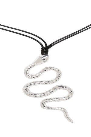 Necklace Big Snake Negro Aleación h5 Imagen2